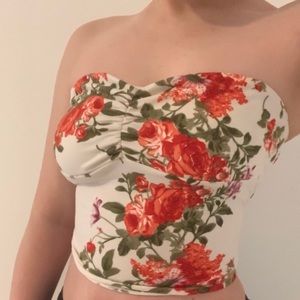 floral print crop top 🌸